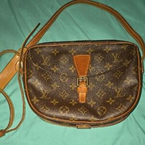Authentic Vintage Louis Vuitton Jeune Fille MM Monogram Tan&Brown Crossbody Bag